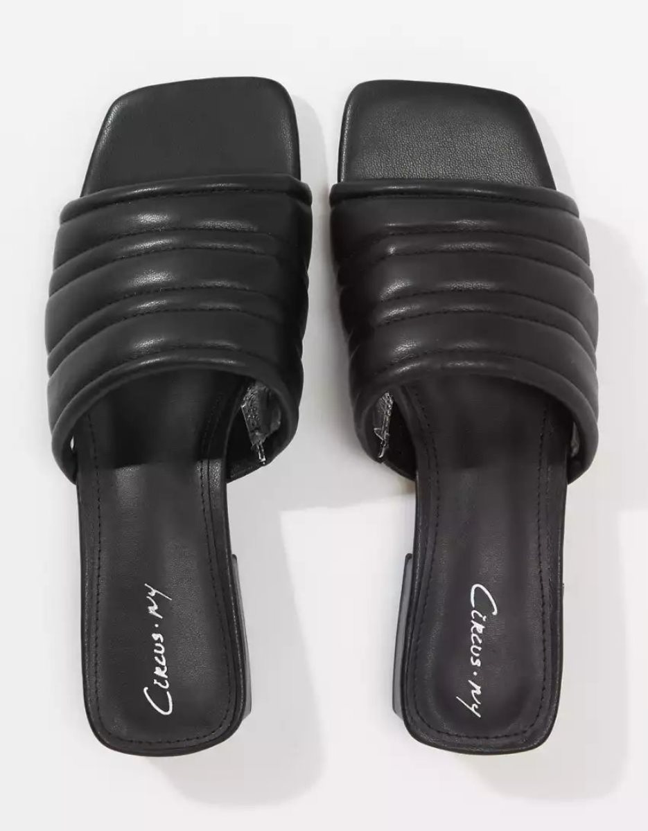 Compensées American Eagle Circus NY Joana Claquette Sandal Noir Femme | NOZ-09354110